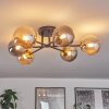 Chehalis Ceiling Light - glass 12 cm gold, black, 6-light sources