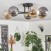 Chehalis Ceiling Light - glass 12 cm gold, black, 6-light sources