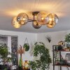 Chehalis Ceiling Light - glass 15 cm gold, black, 6-light sources