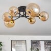 Chehalis Ceiling Light - glass 10 cm, 12 cm, 15 cm gold, black, 6-light sources