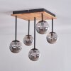 Chehalis Ceiling Light - glass 10 cm Ecru, black, 5-light sources