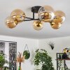 Chehalis Ceiling Light - glass 12 cm gold, black, 6-light sources