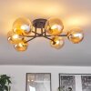 Chehalis Ceiling Light - glass 12 cm gold, black, 6-light sources