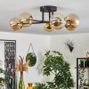 Chehalis Ceiling Light - glass 10 cm gold, black, 6-light sources