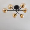 Chehalis Ceiling Light - glass 10 cm gold, black, 6-light sources