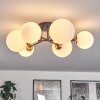 Chehalis Ceiling Light - glass 12 cm, 15 cm gold, black, 6-light sources