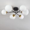 Chehalis Ceiling Light - glass 12 cm, 15 cm gold, black, 6-light sources