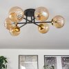 Chehalis Ceiling Light - glass 12 cm gold, black, 6-light sources