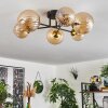 Chehalis Ceiling Light - glass 12 cm, 15 cm gold, black, 6-light sources