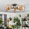 Chehalis Ceiling Light - glass 12 cm, 15 cm gold, black, 6-light sources