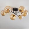 Chehalis Ceiling Light - glass 12 cm, 15 cm gold, black, 6-light sources