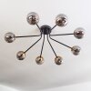 Chehalis Ceiling Light - glass 10 cm gold, black, 8-light sources