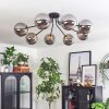 Chehalis Ceiling Light - glass 15 cm gold, black, 8-light sources