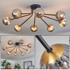 Chehalis Ceiling Light - glass 10 cm gold, black, 8-light sources