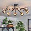 Chehalis Ceiling Light - glass 10 cm gold, black, 8-light sources