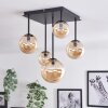 Chehalis Ceiling Light - glass 10 cm, 12 cm, 15 cm Amber, 5-light sources