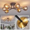 Chehalis Ceiling Light - glass 10 cm gold, black, 6-light sources