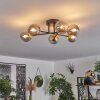 Chehalis Ceiling Light - glass 10 cm gold, black, 6-light sources