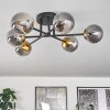 Chehalis Ceiling Light - glass 10 cm gold, black, 6-light sources