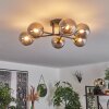 Chehalis Ceiling Light - glass 12 cm gold, black, 6-light sources