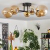 Chehalis Ceiling Light - glass 10 cm, 12 cm, 15 cm gold, black, 6-light sources