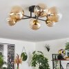 Chehalis Ceiling Light - glass 12 cm, 15 cm gold, black, 6-light sources