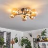 Chehalis Ceiling Light - glass 12 cm, 15 cm gold, black, 6-light sources