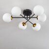 Chehalis Ceiling Light - glass 12 cm gold, black, 6-light sources