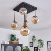 Chehalis Ceiling Light - glass 10 cm, 12 cm, 15 cm gold, black, 5-light sources