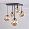 Chehalis Ceiling Light - glass 10 cm, 12 cm, 15 cm gold, black, 5-light sources