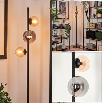 Remaisnil Floor Lamp - glass 10 cm, 12 cm Amber, Smoke-coloured, 3-light sources