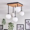 Chehalis Ceiling Light - glass 12 cm Ecru, black, 5-light sources