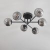 Chehalis Ceiling Light - glass 10 cm Smoke-coloured, 6-light sources