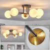 Chehalis Ceiling Light - glass 10 cm gold, black, 6-light sources