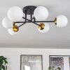 Chehalis Ceiling Light - glass 10 cm gold, black, 6-light sources