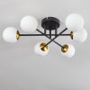 Chehalis Ceiling Light - glass 10 cm gold, black, 6-light sources