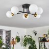 Chehalis Ceiling Light - glass 10 cm gold, black, 6-light sources