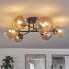 Chehalis Ceiling Light - glass 12 cm, 15 cm Amber, clear, 6-light sources