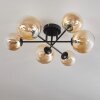 Chehalis Ceiling Light - glass 12 cm, 15 cm Amber, clear, 6-light sources