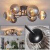 Chehalis Ceiling Light - glass 12 cm, 15 cm Smoke-coloured, 6-light sources