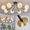 Chehalis Ceiling Light - glass 12 cm gold, black, 8-light sources