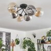 Chehalis Ceiling Light - glass 15 cm Amber, clear, Smoke-coloured, 6-light sources