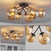 Chehalis Ceiling Light - glass 12 cm, 15 cm Amber, 6-light sources