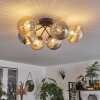 Chehalis Ceiling Light - glass 15 cm Amber, Smoke-coloured, 6-light sources