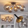 Chehalis Ceiling Light - glass 15 cm gold, black, 6-light sources