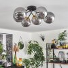 Chehalis Ceiling Light - glass 15 cm gold, black, 6-light sources