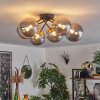 Chehalis Ceiling Light - glass 15 cm gold, black, 6-light sources