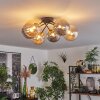 Chehalis Ceiling Light - glass 15 cm gold, black, 6-light sources