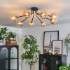 Chehalis Ceiling Light - glass 12 cm gold, black, 8-light sources