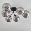 Chehalis Ceiling Light - glass 15 cm Smoke-coloured, 6-light sources